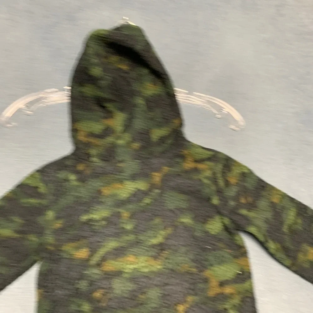 Nike Fleece Hoodie Toddler Kids 3T Green Black Camouflage Swoosh Logo Pullover